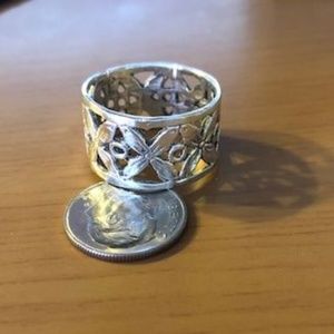 Sterling Silver Floral Band Ring